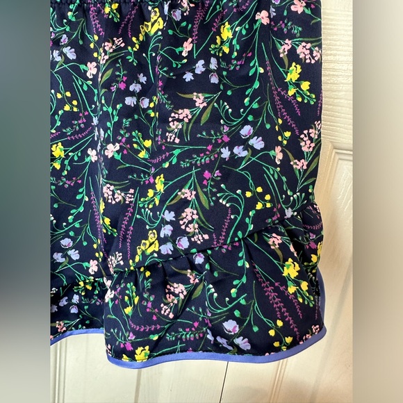 New VICTORIA’S SECRET Wild Flower Sleep Shorts Pajama Bottoms Floral Satin Blue - Picture 5 of 9